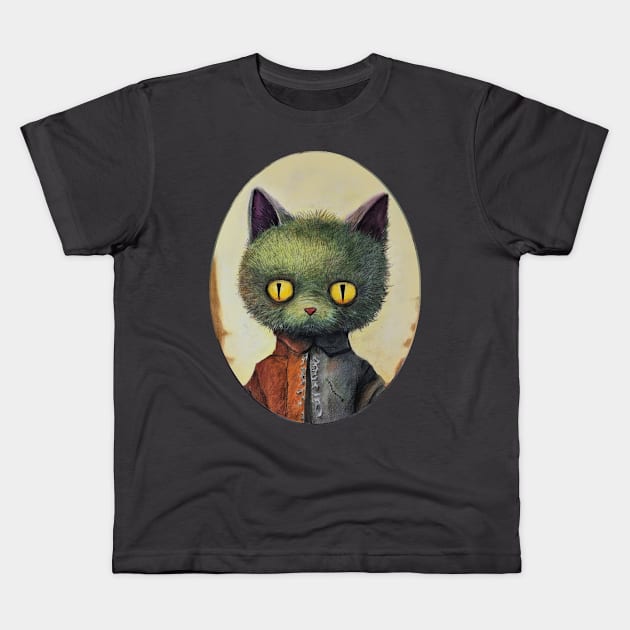 Franken Cat Kids T-Shirt by MandyE